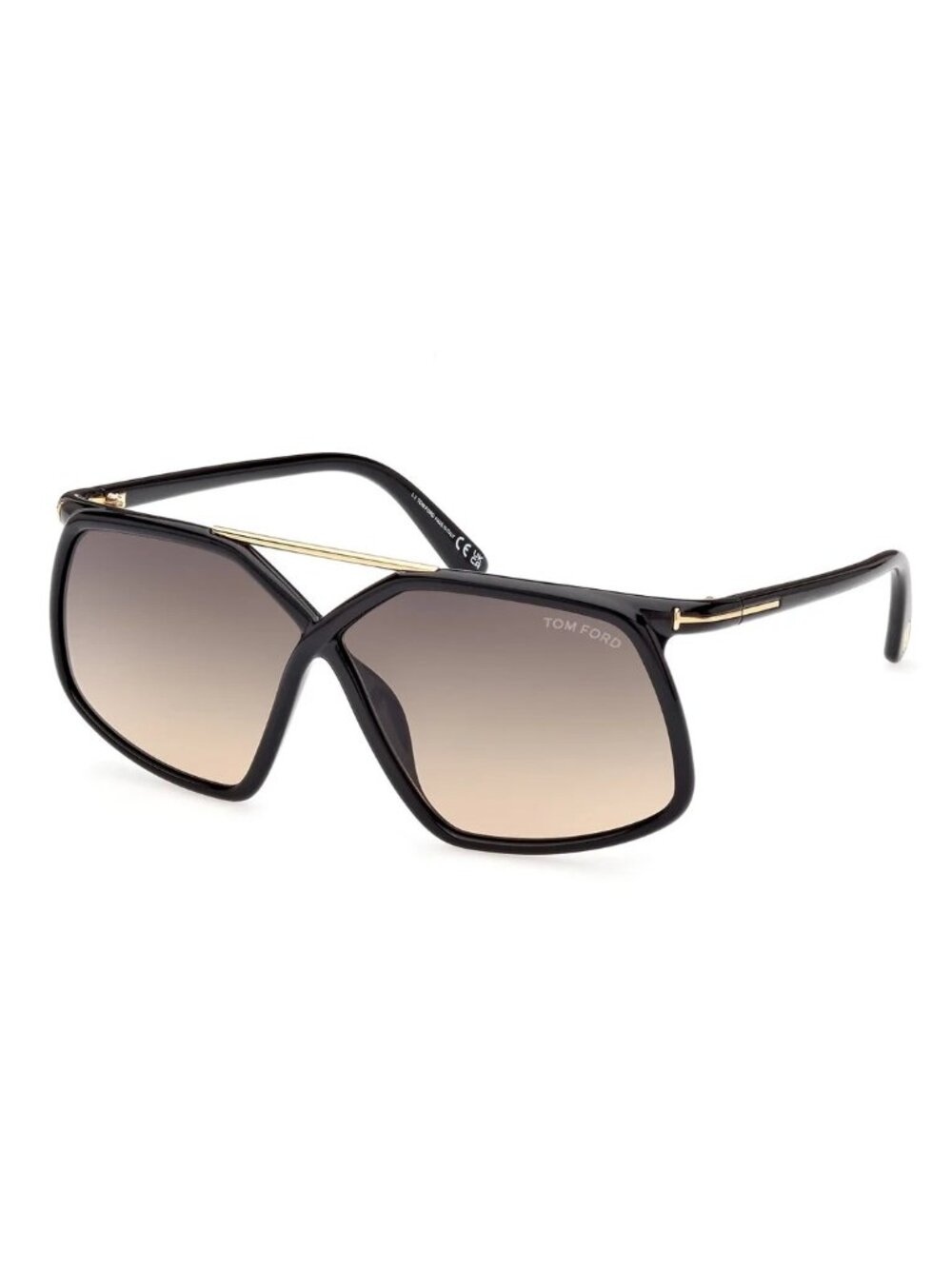 NWT Tom Ford FT1038 01B Oversized Women Sunglasses TF1038 01B